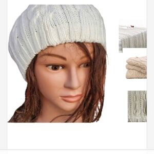 Cable knit‎ slouchy beret/tam
